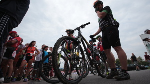 Pchovsk MTB maratn 2015 - Juraj Raek a Lenka Rakov