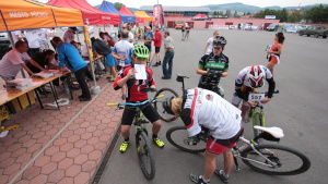 Pchovsk MTB maratn 2015 - Juraj Raek a Lenka Rakov