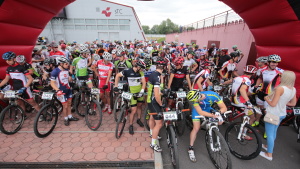 Pchovsk MTB maratn 2015 - Juraj Raek a Lenka Rakov