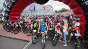 Pchovsk MTB maratn 2015 - Juraj Raek a Lenka Rakov