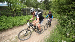 Pchovsk MTB maratn 2015 - Juraj Raek a Lenka Rakov