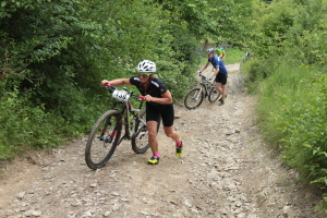 Pchovsk MTB maratn 2015 - Juraj Raek a Lenka Rakov