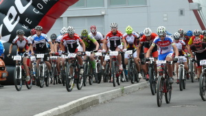 Pchovsk MTB maratn 2015 - Juraj Raek a Lenka Rakov