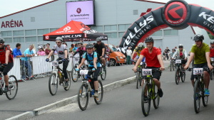 Pchovsk MTB maratn 2015 - Juraj Raek a Lenka Rakov