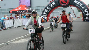 Pchovsk MTB maratn 2015 - Juraj Raek a Lenka Rakov
